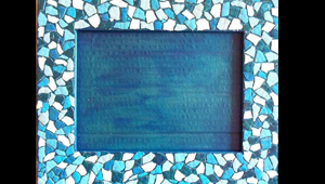 Egg shell mosaic frame